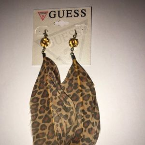 Guess Leopard Print Earrings